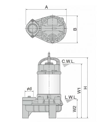 TSURUMI Elec Sub Pump 40PU2.15S (2