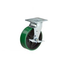 Green Swivel Wheel Brake Castor 