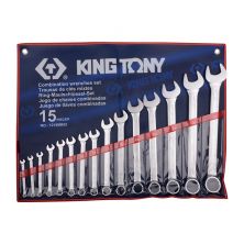 KING TONY 1215MR02 Combination Spanner Set (15Pcs)
