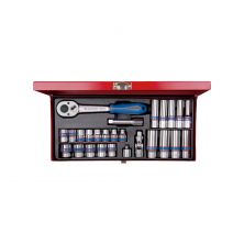 M10 3527MR 3/8" DR. 6PT Socket Wrench Set (26Pcs)