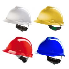 MSA White Safety Helmet (Knob Type)